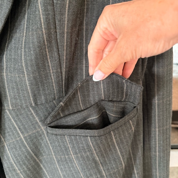 Free People Charlotte Oversized Blazer in Charcoal Combo, Sz M - Picture 3 of 7